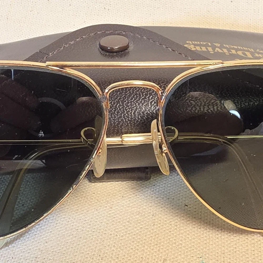 Vintage B&L Ray-Ban Aviator 58mm Gold USA 